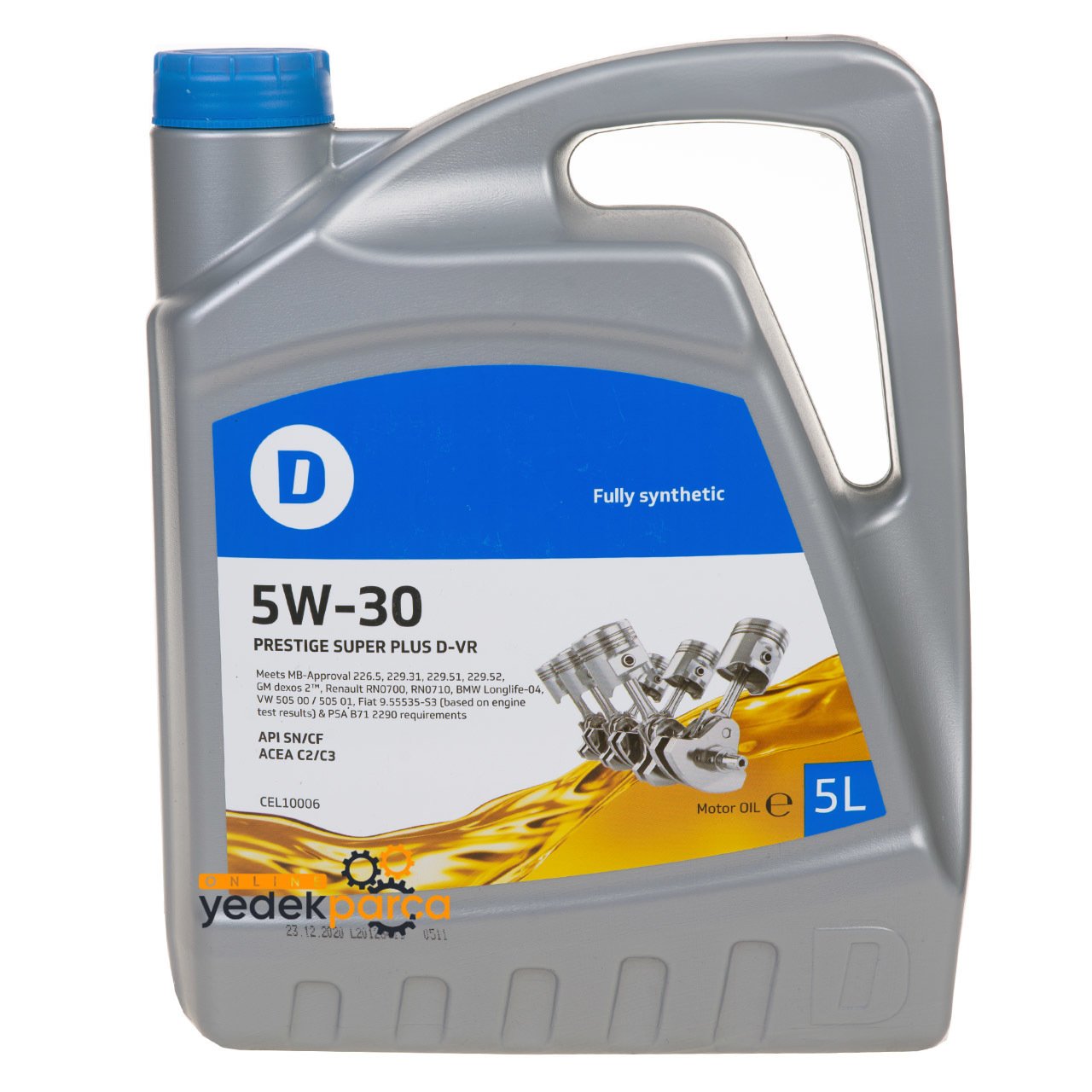 5W-30 Partiküllü GM Dexos2 Onaylı 5 Litre Motor Yağı Delphi Marka